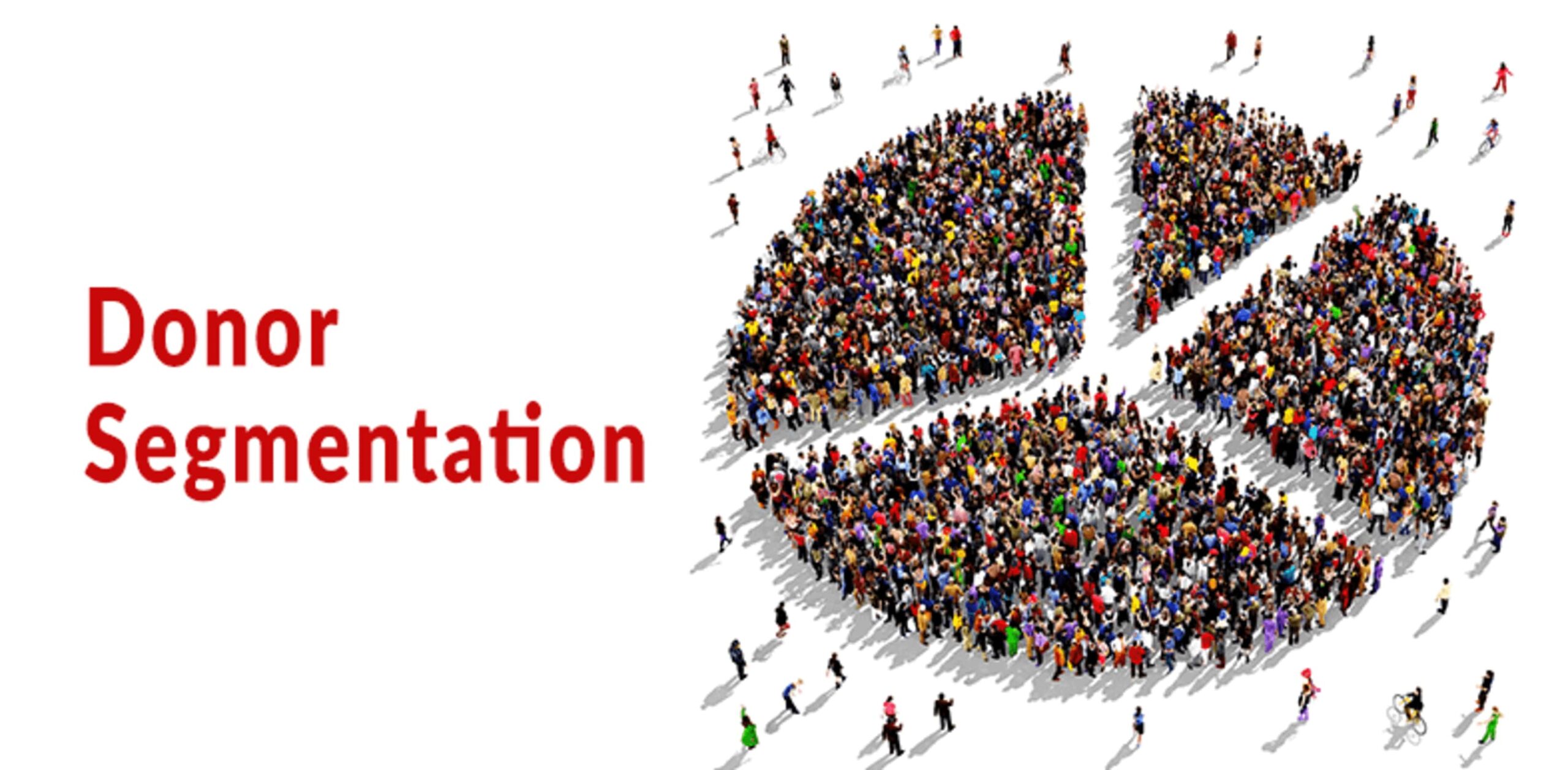 donor segmentation graphic with people depicted as a pie chart