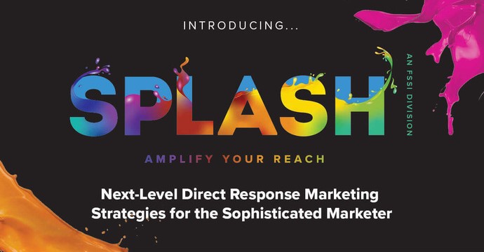 Splash direct mail marketing postcard